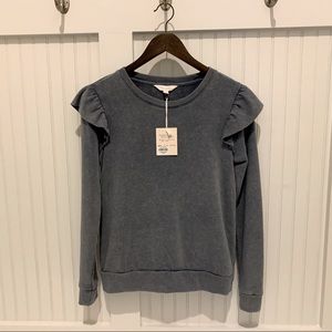 NWT! Lauren Conrad ruffle sleeve top